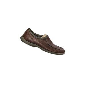 Sperry Top Sider Mens Brown Pebbled Leather Slip On Loafer Shoes Size 11 M